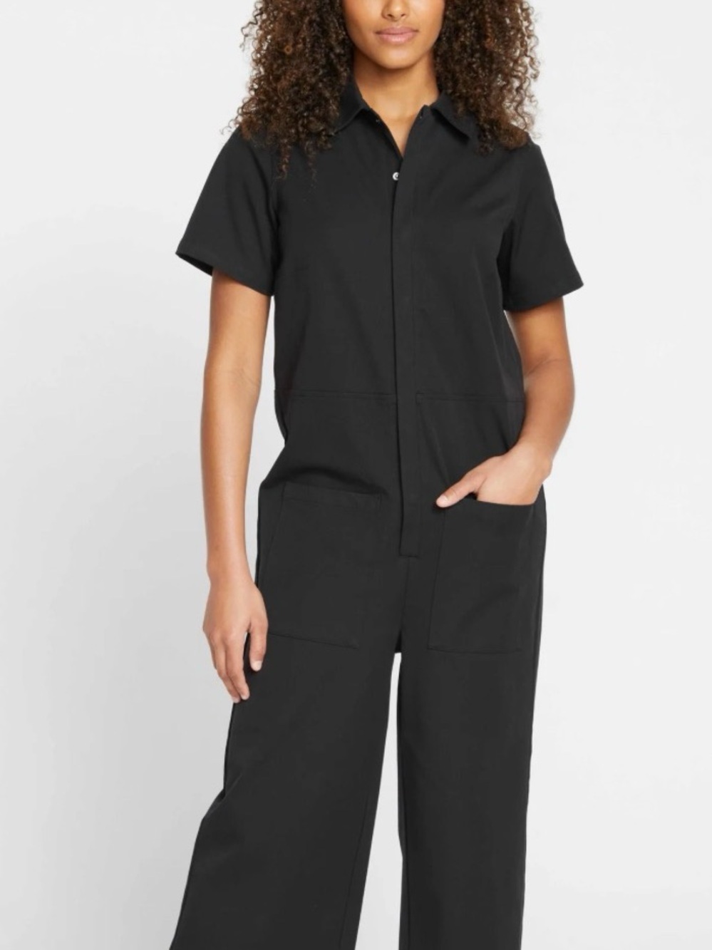 Universal Standard- Kate Twill Coveralls Jumpsuit in Black